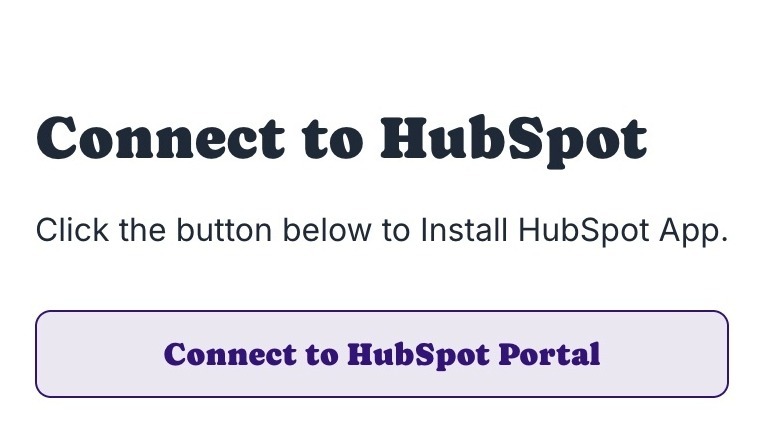 Connect to HubSpot